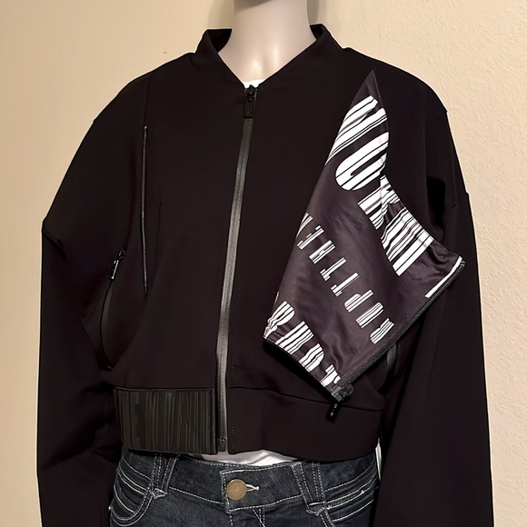 NWT Lime & Vine Black Bomber Jacket. - Picture 3 of 13